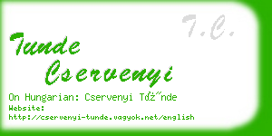 tunde cservenyi business card